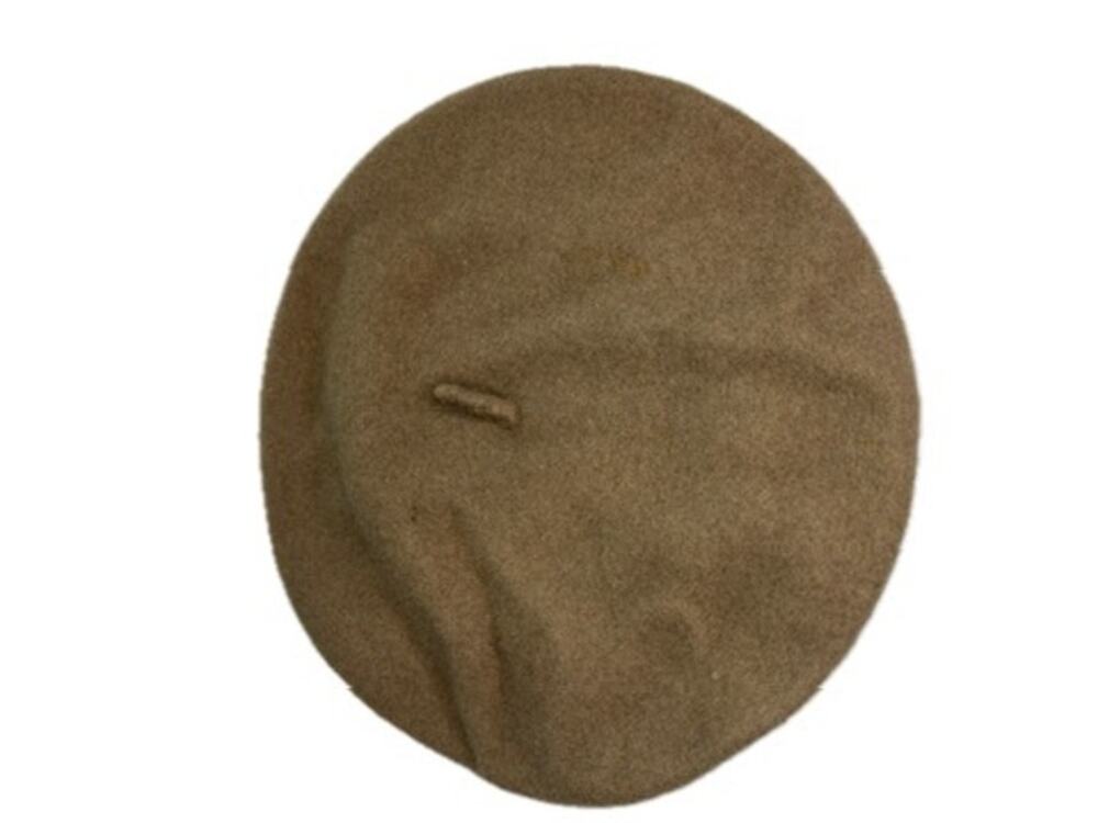 100% Wool Beret Hat Womens Taupe Camel Brown Classic French Style Cap OS